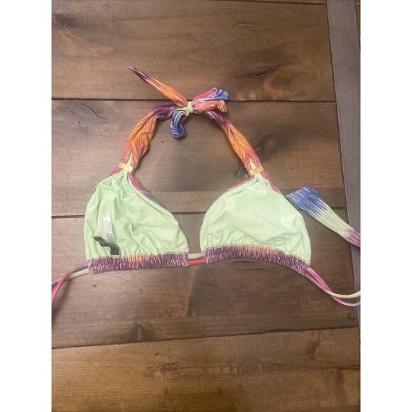 VIX Paula Hermanny Multicolor Bikini Tip Gold Accent Size D Cup summer luxury - Picture 5 of 9